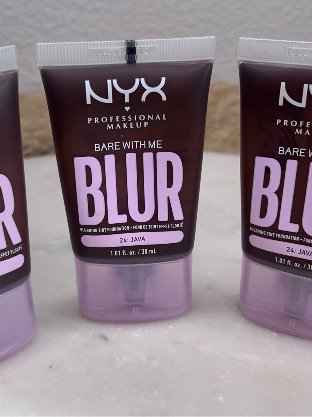 NYX Bare With Me Blur Blurring Tint Foundation - Brown with Light Purple Accents